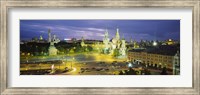 High angle view of a town square, Red Square, Moscow, Russia Fine Art Print