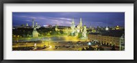 High angle view of a town square, Red Square, Moscow, Russia Fine Art Print