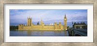 Government building at the waterfront, Thames River, Houses Of Parliament, London, England Fine Art Print