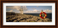Lighthouse on a landscape, Blackhead Lighthouse, The Burren, County Clare, Republic Of Ireland Fine Art Print