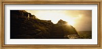 Silhouette of a cave at sunset, Ailwee Cave, County Clare, Republic Of Ireland Fine Art Print