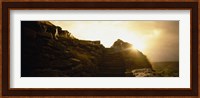 Silhouette of a cave at sunset, Ailwee Cave, County Clare, Republic Of Ireland Fine Art Print