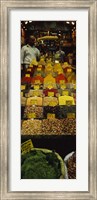 Two vendors standing in a spice store, Istanbul, Turkey Fine Art Print