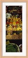Two vendors standing in a spice store, Istanbul, Turkey Fine Art Print