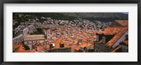 High angle view of a city as seen from Southwest side of city wall, Dubrovnik, Croatia Fine Art Print
