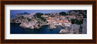 Town at the waterfront, Lovrijenac Fortress, Bokar Fortress, Dubrovnik, Croatia Fine Art Print