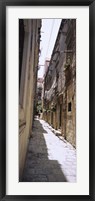 Buildings along an alley in old city, Dubrovnik, Croatia Fine Art Print
