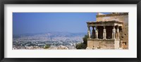 City viewed from a temple, Erechtheion, Acropolis, Athens, Greece Fine Art Print