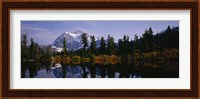 Reflection of trees and mountains in a lake, Mount Shuksan, North Cascades National Park, Washington State Fine Art Print
