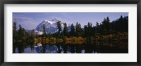 Reflection of trees and mountains in a lake, Mount Shuksan, North Cascades National Park, Washington State Fine Art Print