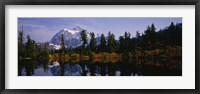 Reflection of trees and mountains in a lake, Mount Shuksan, North Cascades National Park, Washington State Fine Art Print