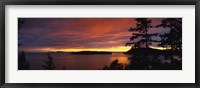 Clouds over the sea at dusk, Rosario Strait, San Juan Islands, Fidalgo Island, Skagit County, Washington State, USA Fine Art Print