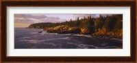Rock formations at the coast, Monument Cove, Mount Desert Island, Acadia National Park, Maine Fine Art Print