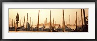 Gondolas moored at a harbor, San Marco Giardinetti, Venice, Italy Fine Art Print