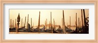 Gondolas moored at a harbor, San Marco Giardinetti, Venice, Italy Fine Art Print