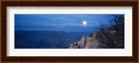 Rock formations at night, Yaki Point, Grand Canyon National Park, Arizona, USA Fine Art Print