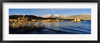 Lake with mountains in the background, Mono Lake, Eastern Sierra, Californian Sierra Nevada, California, USA Fine Art Print