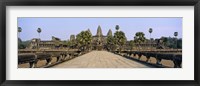 Path leading towards an old temple, Angkor Wat, Siem Reap, Cambodia Fine Art Print