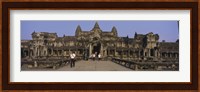 Tourists walking in front of an old temple, Angkor Wat, Siem Reap, Cambodia Fine Art Print