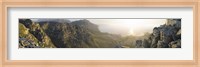 High angle view of a coastline, Camps Bay, Table Mountain, Cape Town, South Africa Fine Art Print
