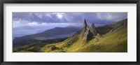 Rock formations on hill, Old Man of Storr, Isle of Skye, Scotland Fine Art Print