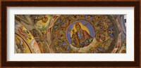 Fresco on the ceiling of a monastery, Rila Monastery, Bulgaria Fine Art Print