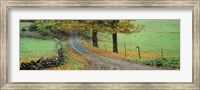 Highway passing through a landscape, Old King's Highway, Woodstock, Vermont, USA Fine Art Print