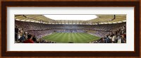 Crowd in a stadium to watch a soccer match, Hamburg, Germany Fine Art Print