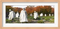 Statues of army soldiers in a park, Korean War Memorial, Washington DC, USA Fine Art Print