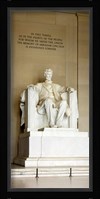 Abraham Lincoln's Statue in a memorial, Lincoln Memorial, Washington DC, USA Fine Art Print