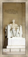 Abraham Lincoln's Statue in a memorial, Lincoln Memorial, Washington DC, USA Fine Art Print