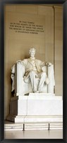 Abraham Lincoln's Statue in a memorial, Lincoln Memorial, Washington DC, USA Fine Art Print