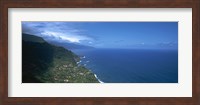 High angle view of a coastline, Boaventura, Sao Vicente, Madeira, Portugal Fine Art Print