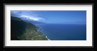High angle view of a coastline, Boaventura, Sao Vicente, Madeira, Portugal Fine Art Print