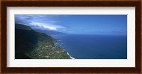High angle view of a coastline, Boaventura, Sao Vicente, Madeira, Portugal Fine Art Print