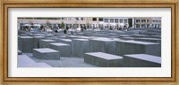 Group of people walking near memorials, Memorial To The Murdered Jews of Europe, Berlin, Germany Fine Art Print