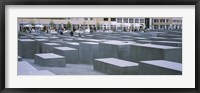 Group of people walking near memorials, Memorial To The Murdered Jews of Europe, Berlin, Germany Fine Art Print