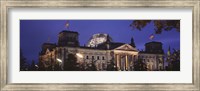 Facade of a building at dusk, The Reichstag, Berlin, Germany Fine Art Print