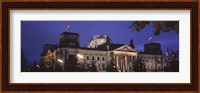 Facade of a building at dusk, The Reichstag, Berlin, Germany Fine Art Print