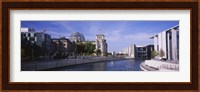 Buildings along a river, The Reichstag, Spree River, Berlin, Germany Fine Art Print