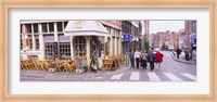Tourists walking on the street in a city, Ghent, Belgium Fine Art Print