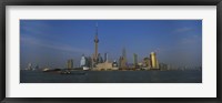 Buildings at the waterfront, Oriental Pearl Tower, Huangpu River, Pudong, Shanghai, China Fine Art Print