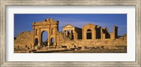 Old ruins of buildings in a city, Sbeitla, Kairwan, Tunisia Fine Art Print