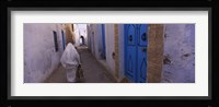 Rear view of a woman walking on the street, Medina, Kairwan, Tunisia Fine Art Print