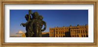 Statues in front of a castle, Chateau de Versailles, Versailles, Yvelines, France Fine Art Print