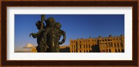 Statues in front of a castle, Chateau de Versailles, Versailles, Yvelines, France Fine Art Print