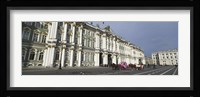 Museum along a road, State Hermitage Museum, Winter Palace, Palace Square, St. Petersburg, Russia Fine Art Print
