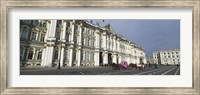 Museum along a road, State Hermitage Museum, Winter Palace, Palace Square, St. Petersburg, Russia Fine Art Print