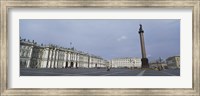 Column in front of a museum, State Hermitage Museum, Winter Palace, Palace Square, St. Petersburg, Russia Fine Art Print