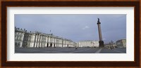 Column in front of a museum, State Hermitage Museum, Winter Palace, Palace Square, St. Petersburg, Russia Fine Art Print